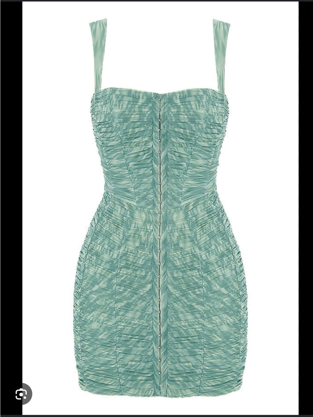 House of CB Mint Green Ruched Corset Mini Dress